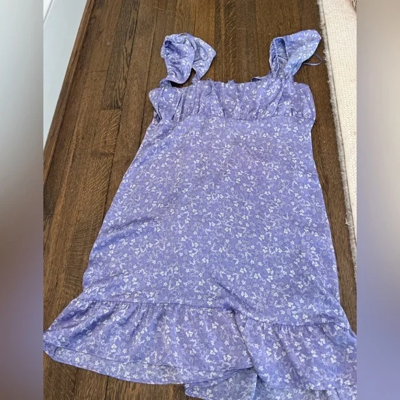 Zara purple ditsy dress - Picture 1 of 1